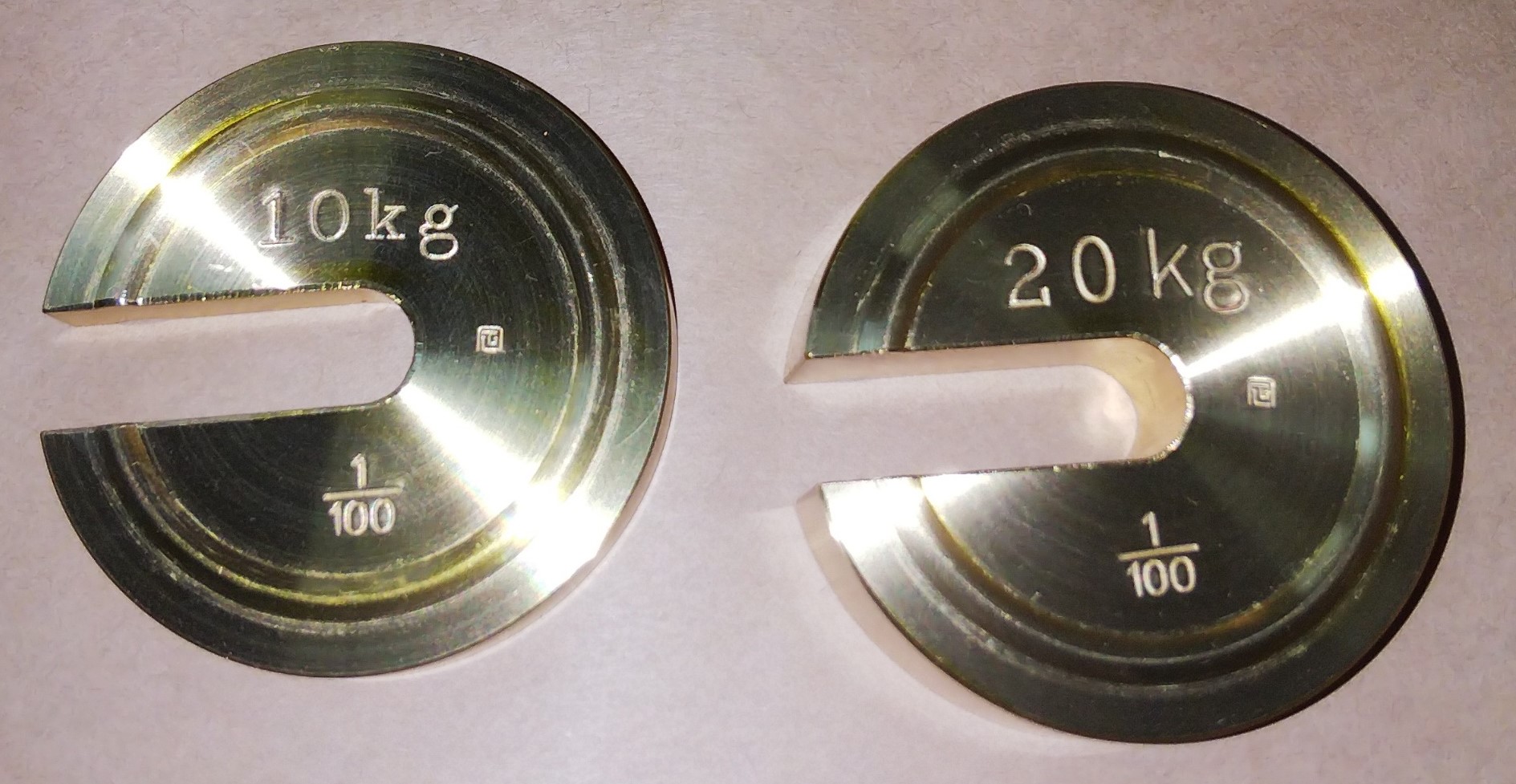 増おもり型分銅 ≪ステンレス製・黄銅製・鋳鉄製≫ ≪Ｍ1・Ｍ2